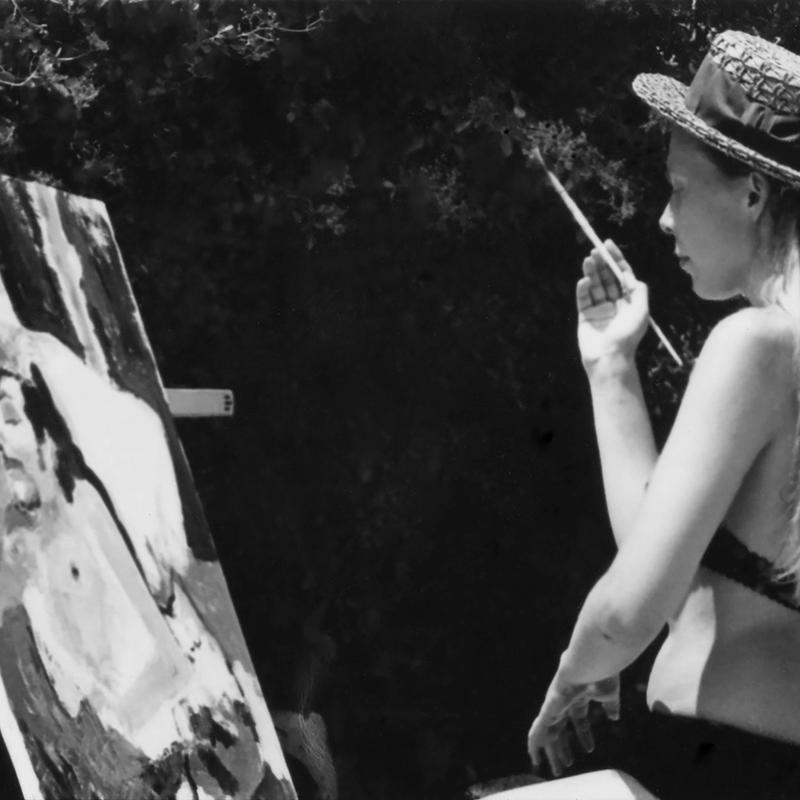 <p>'Joni Painting, 1969. Laurel Canyon, Los Angeles'</p>
