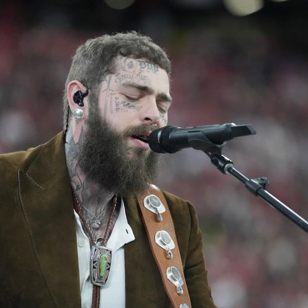 Post Malone at the 2024 Super Bowl