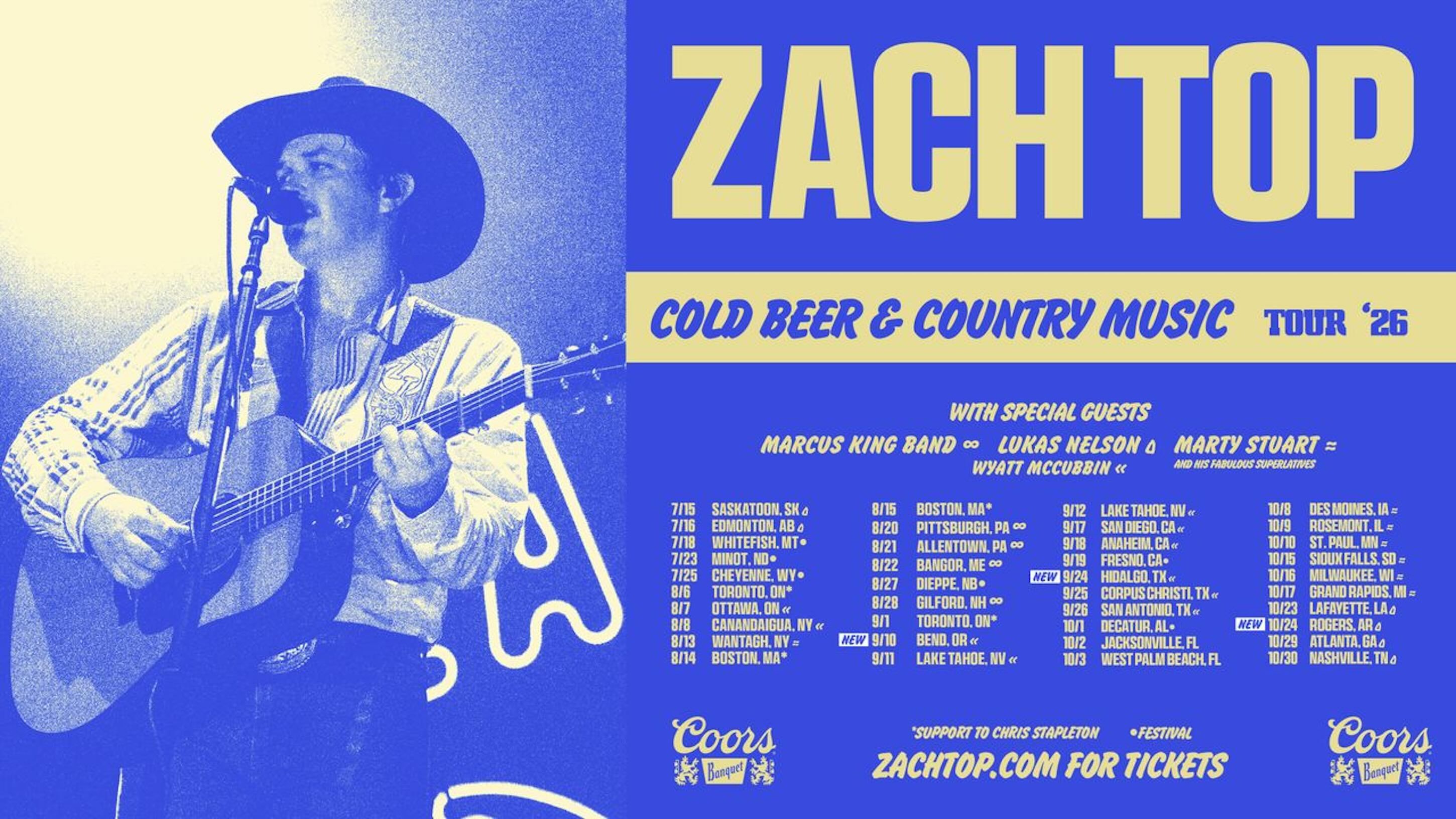 <p>Zach Top 2026 Tour Poster</p>