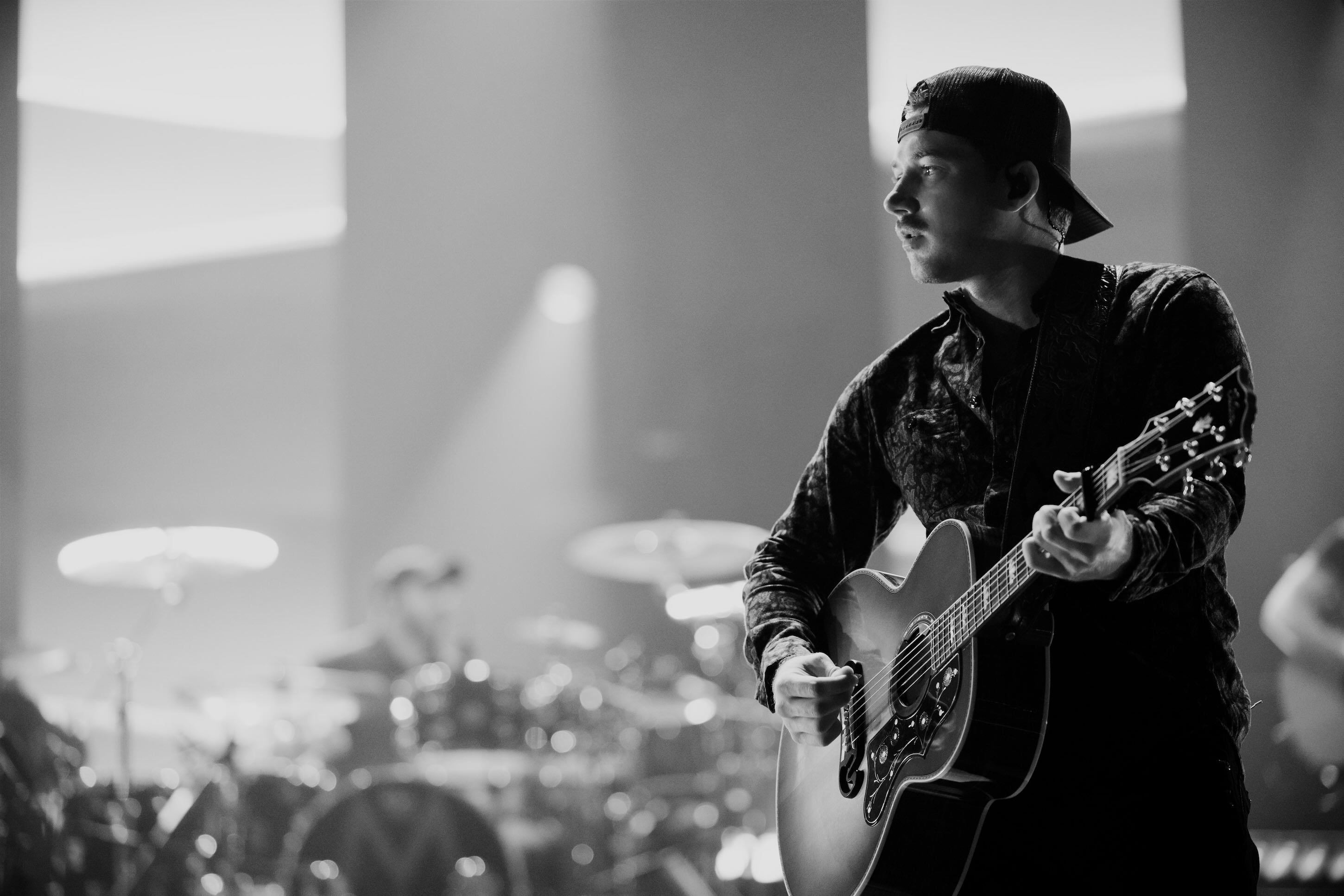 Morgan Wallen performing at the O2 Arena in London