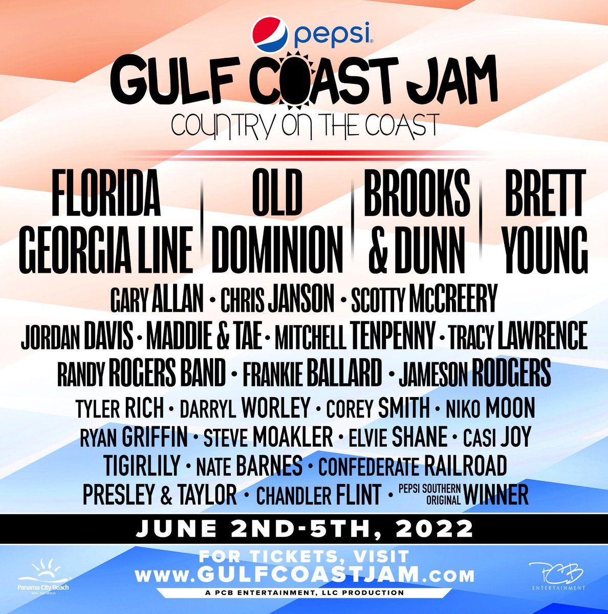 Pepsi Gulf Coast Jam 2022: Line-Up, Dates and Tickets | Holler