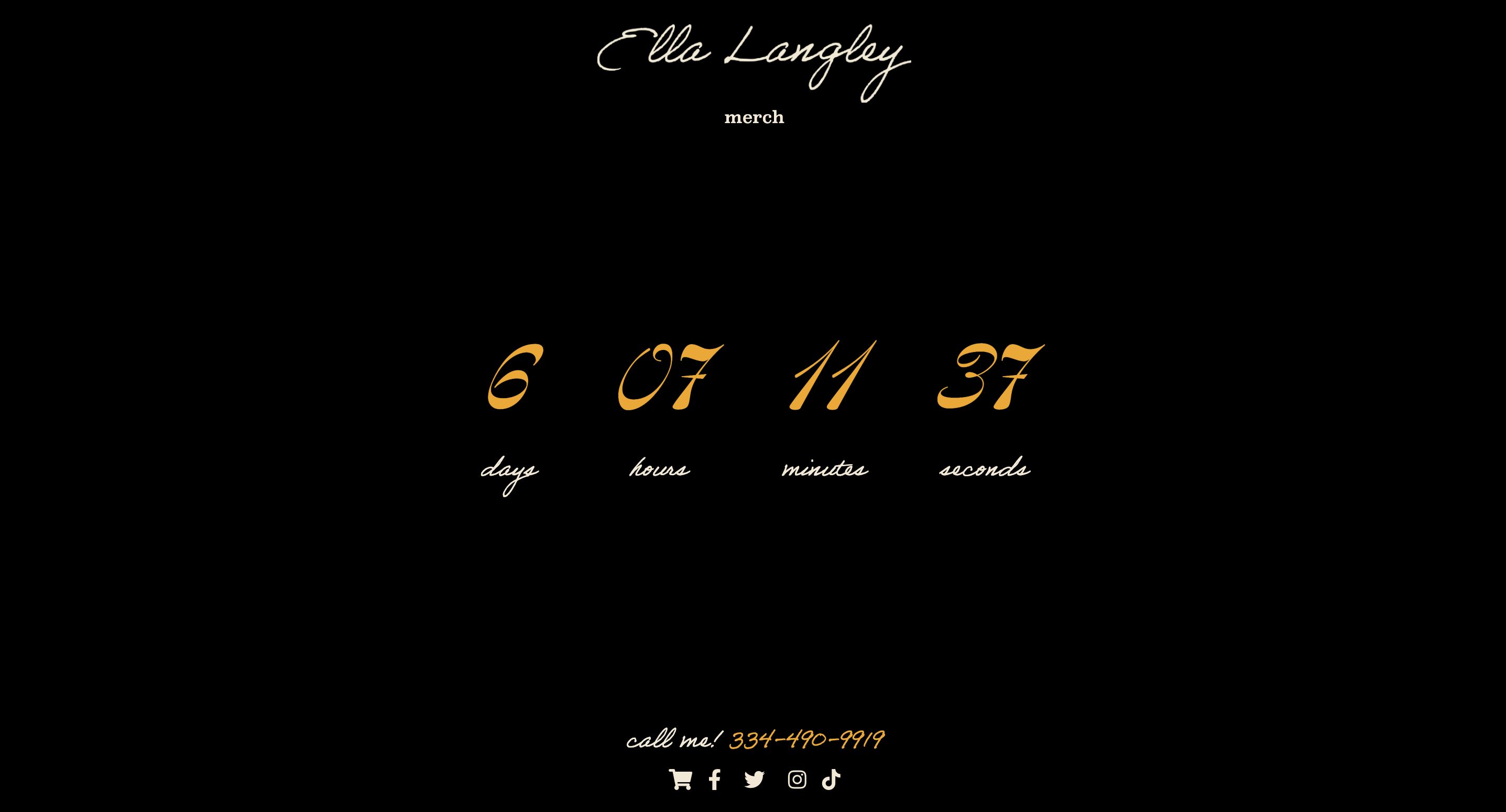<p>Ella Langley Website Countdown</p>