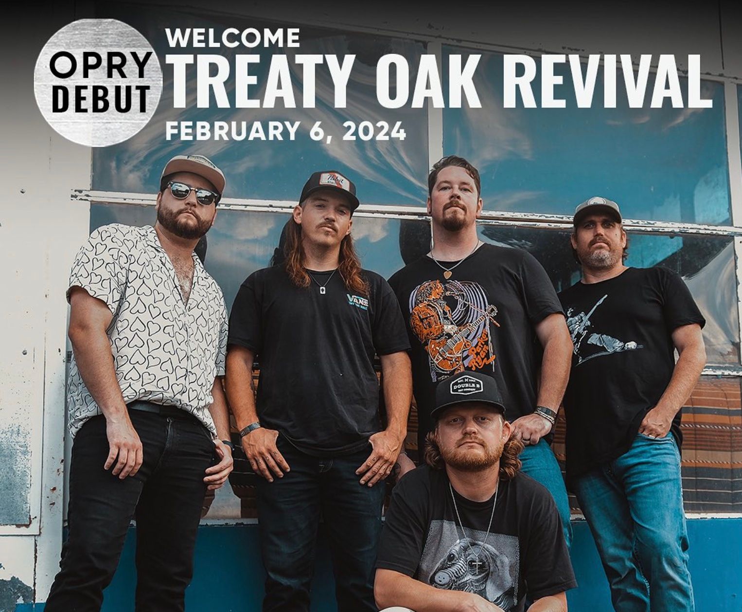 <p>Treaty Oak Revival Opry Debut Graphic</p>