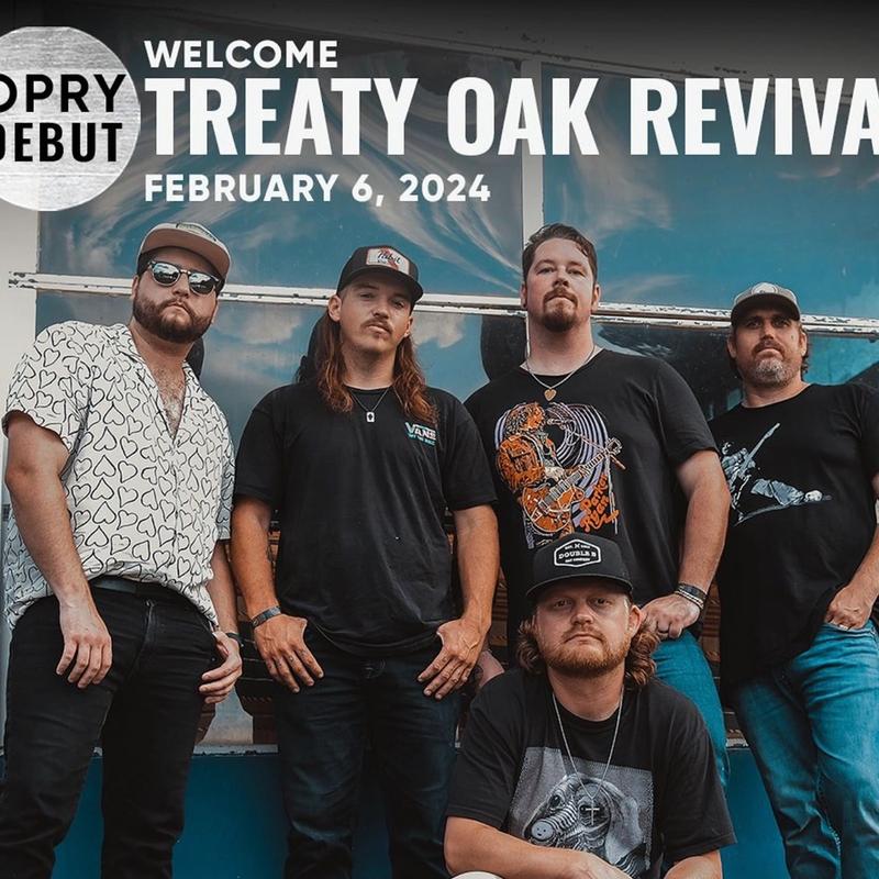 <p>Treaty Oak Revival Opry Debut Graphic</p>