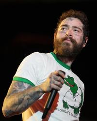 Post Malone wearing a Florida alligator t-shirt