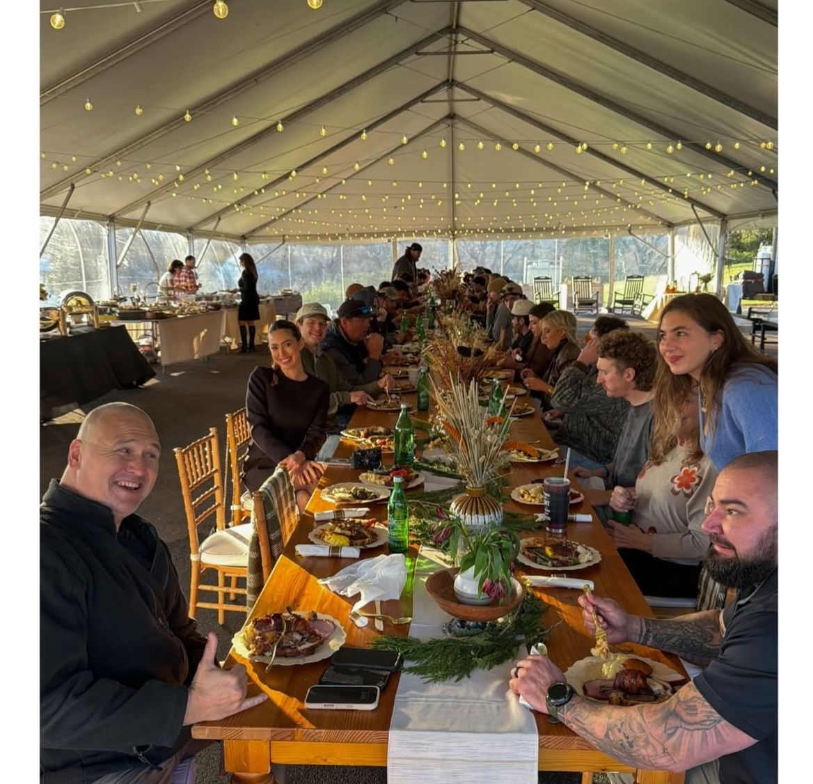 <p>Zach Bryan Thanksgiving Photo</p>