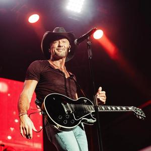 Tim McGraw performing on-stage