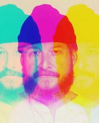 Bon Iver press photo with trippy effects