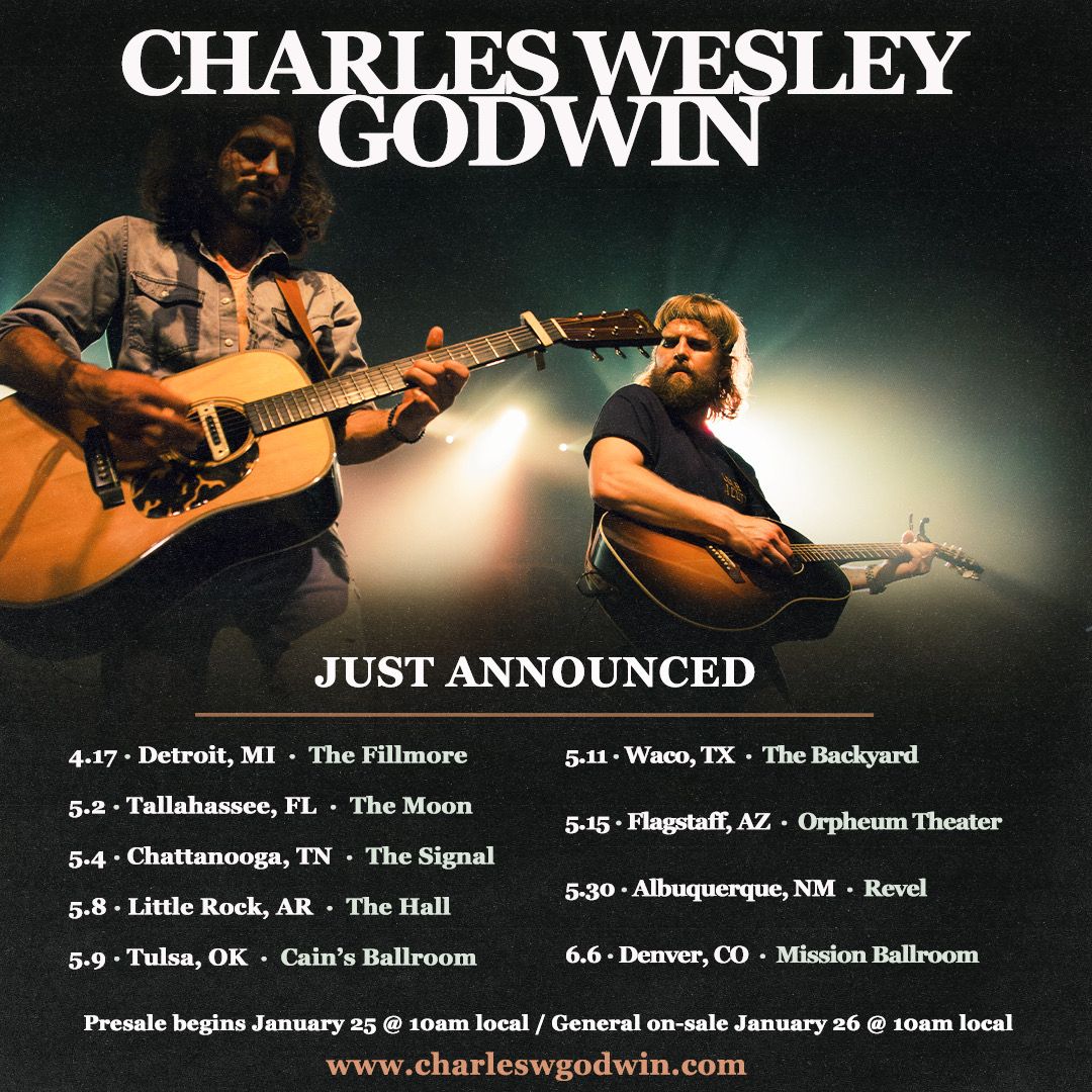 Charles Wesley Godwin Announces New Spring 2024 Tour Dates in Florida ...