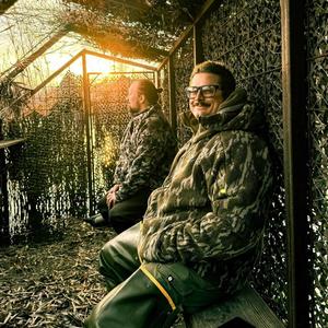HARDY in a duck-blind
