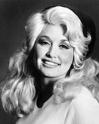 Dolly Parton black and white photo