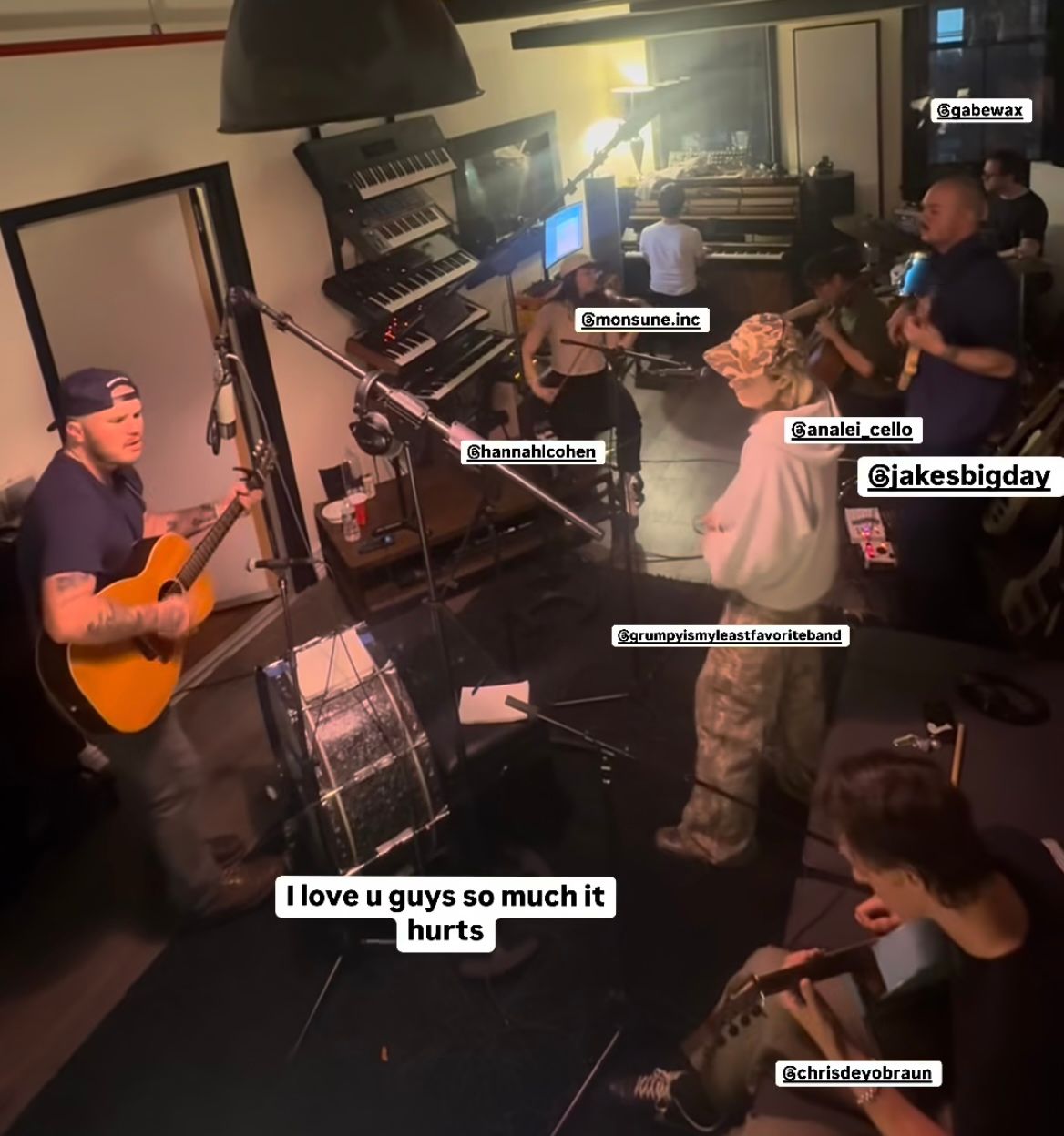 <p>Zach Bryan Screenshot of Him Recording</p>