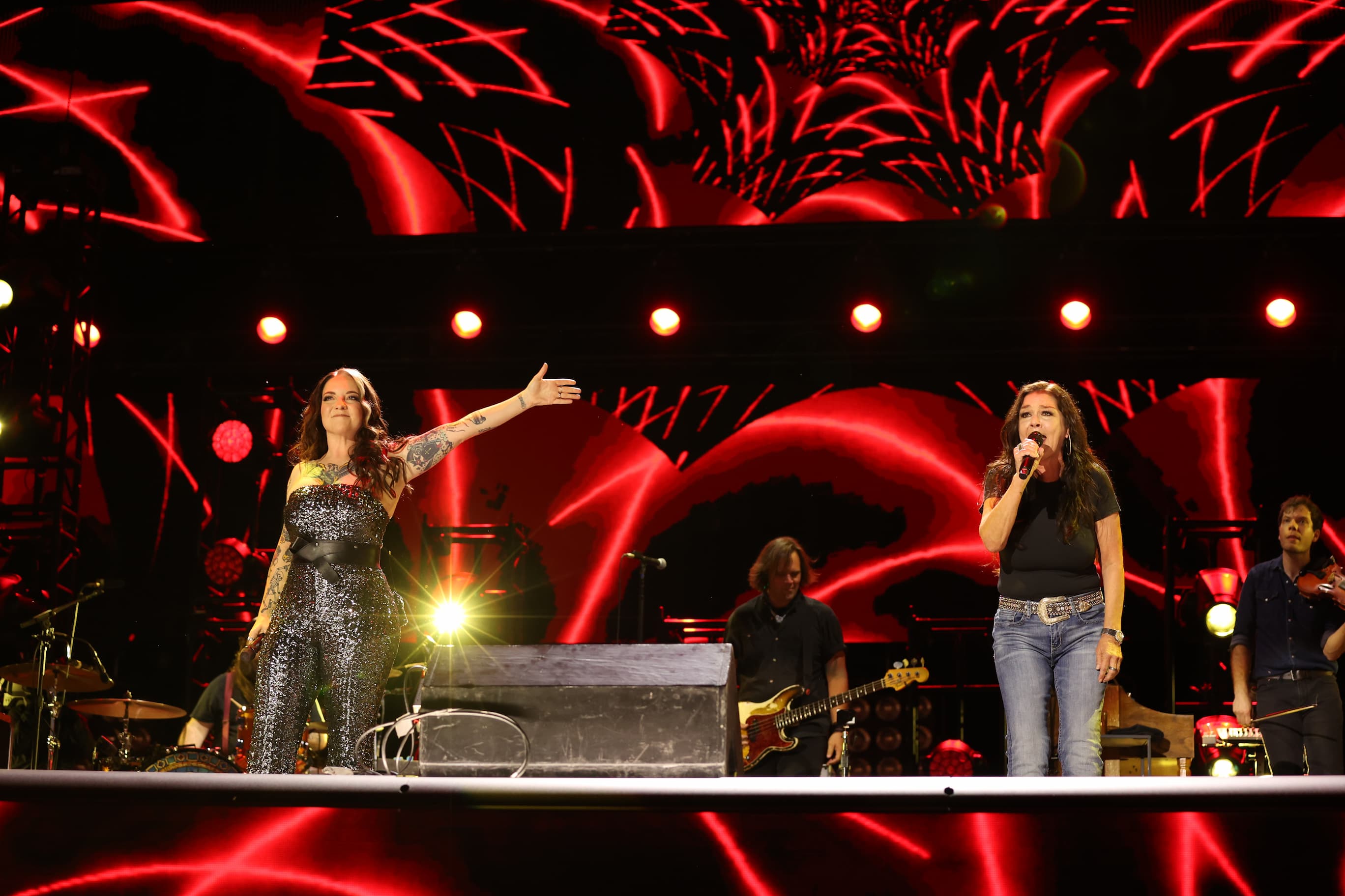 <p>Ashley McBryde and Gretchen Wilson perform at Nissan Stadium on Thursday, June 6 during CMA Fest 2024 in downtown Nashville.</p>