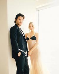 Kelsea Ballerini and Chase Stokes backstage for an awards show