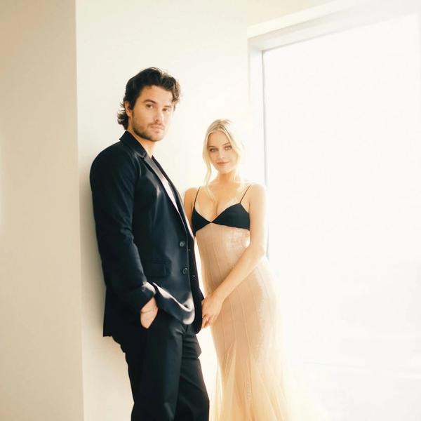 Kelsea Ballerini and Chase Stokes backstage for an awards show