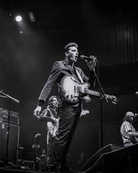 Black and white photo of The Red Clay Strays