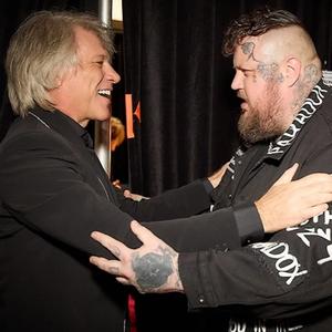 Bon Jovi and Jelly Roll backstage