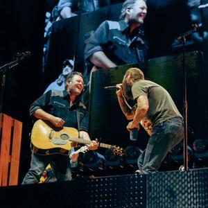 Post Malone performing in Nashville with Blake Shelton