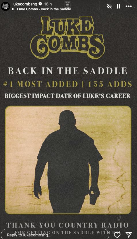 <p>Graphic for Luke Combs radio impact add.</p>