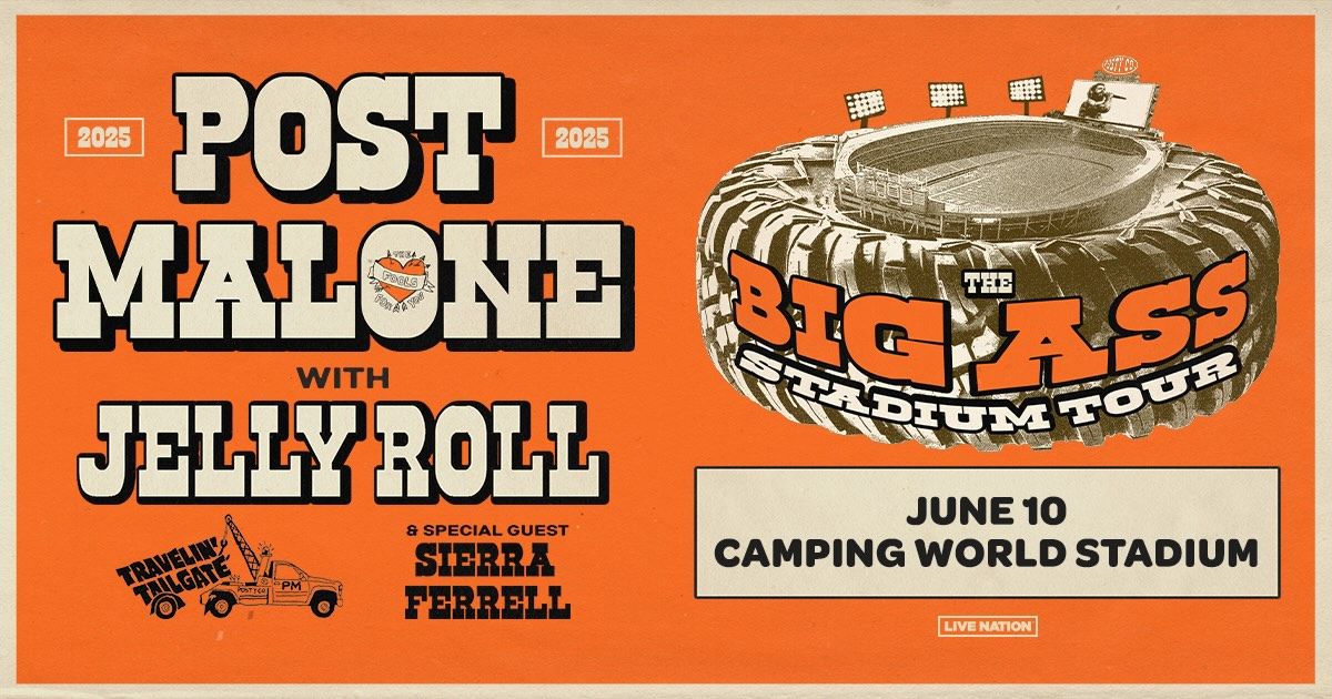 <p>Post Malone Orlando Camping World Banner</p>