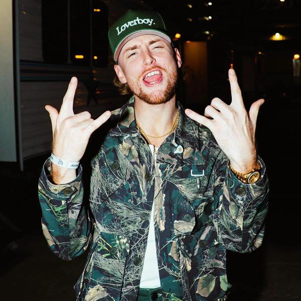 Bailey Zimmerman wearing a Loverboy cap