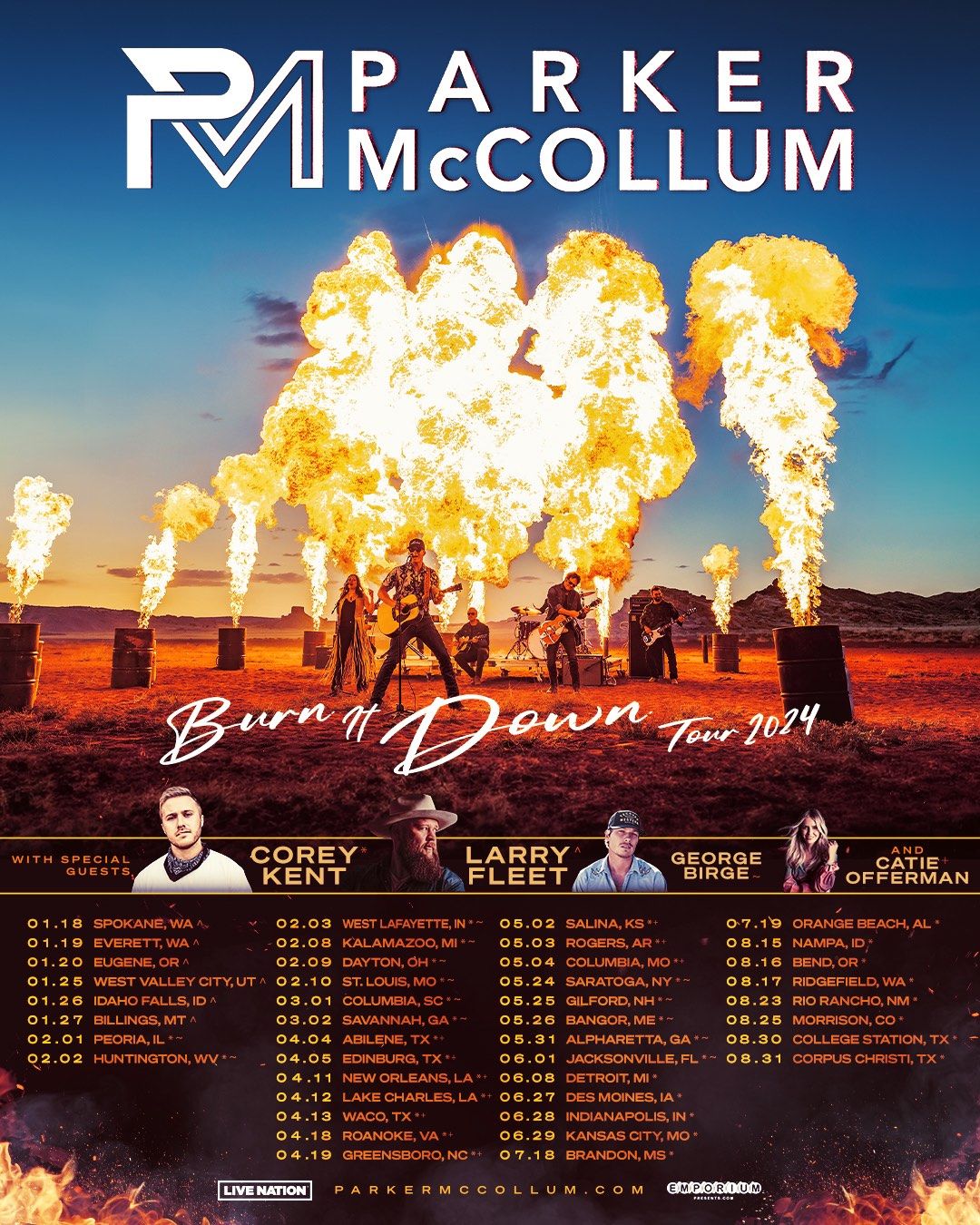 Parker McCollum 2024 Tour Poster