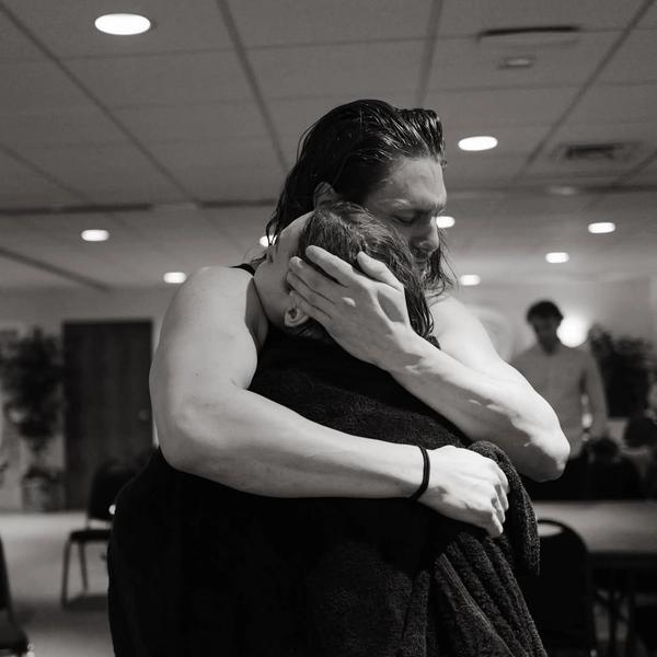 Artist - Warren Zeiders & His Sister getting baptized