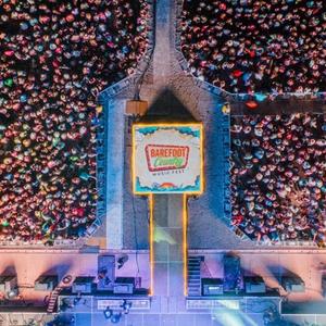 Birds Eye View of the crowd at Barefoot Country Music Fest 2024. 
