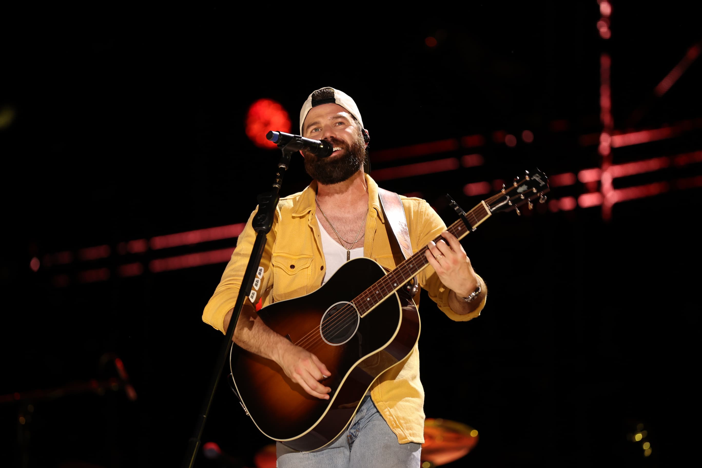 <p>Jordan Davis performs at Nissan Stadium on Thursday, June 6 during CMA Fest 2024 in downtown Nashville.</p>