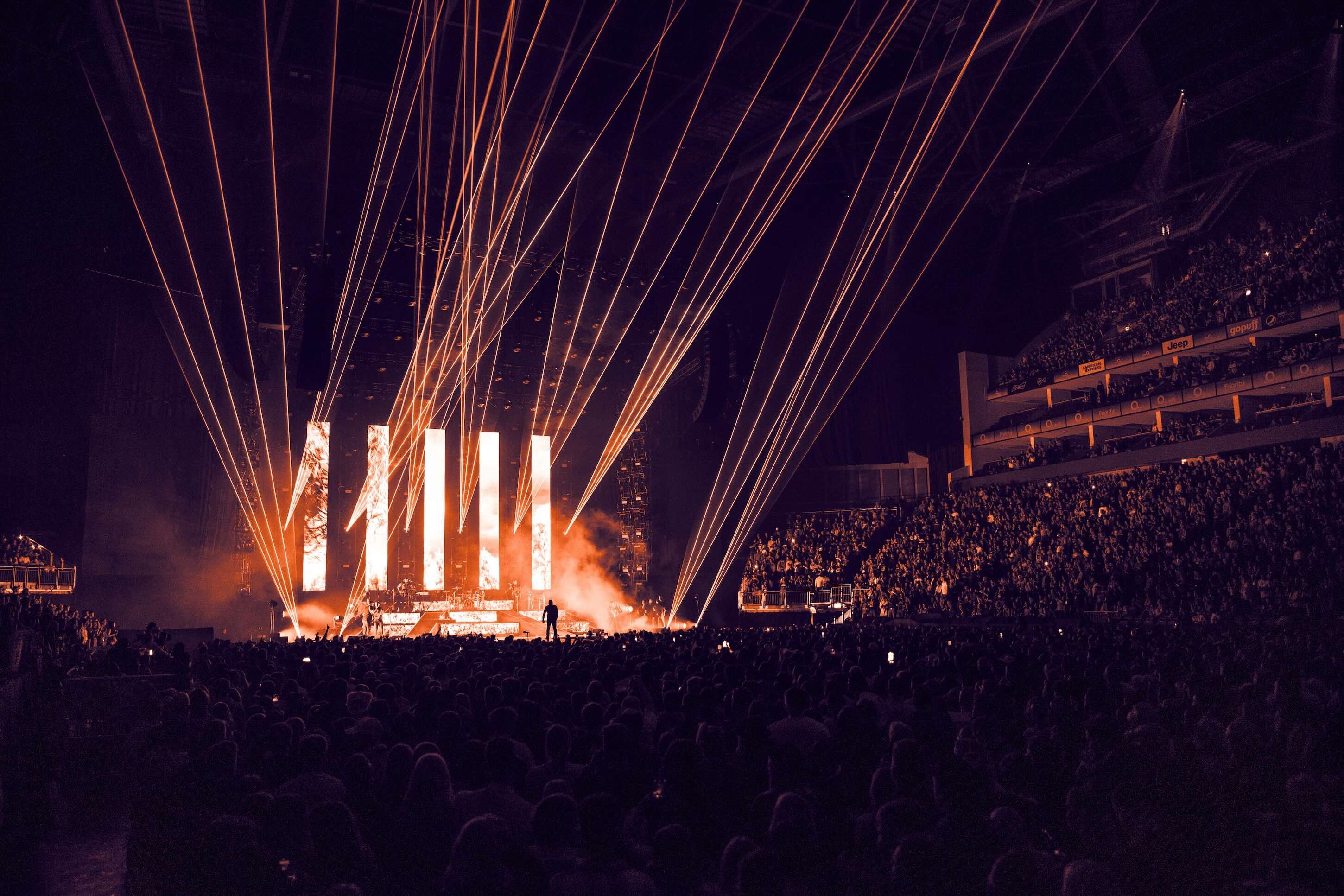 Morgan Wallen performing at the O2 Arena in London