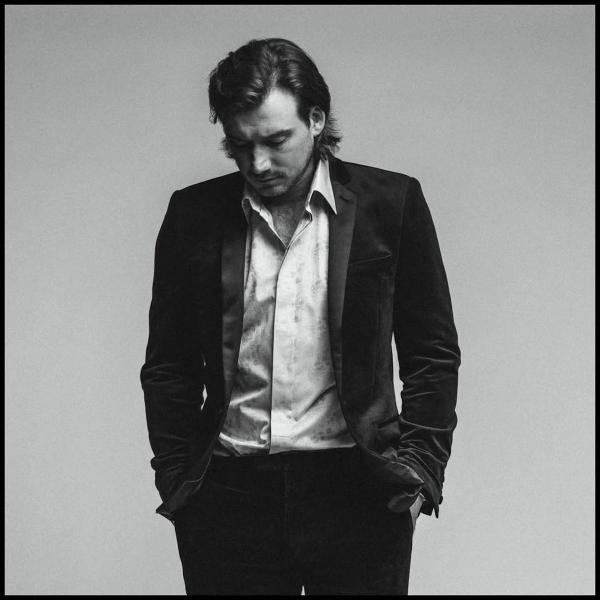 Morgan Wallen black-and-white photo from the One Thing At A Time photoshoot