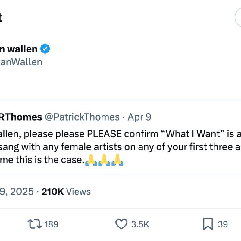 <p>Morgan Wallen Shares X Post, retweeting "Indeed sir".</p>
