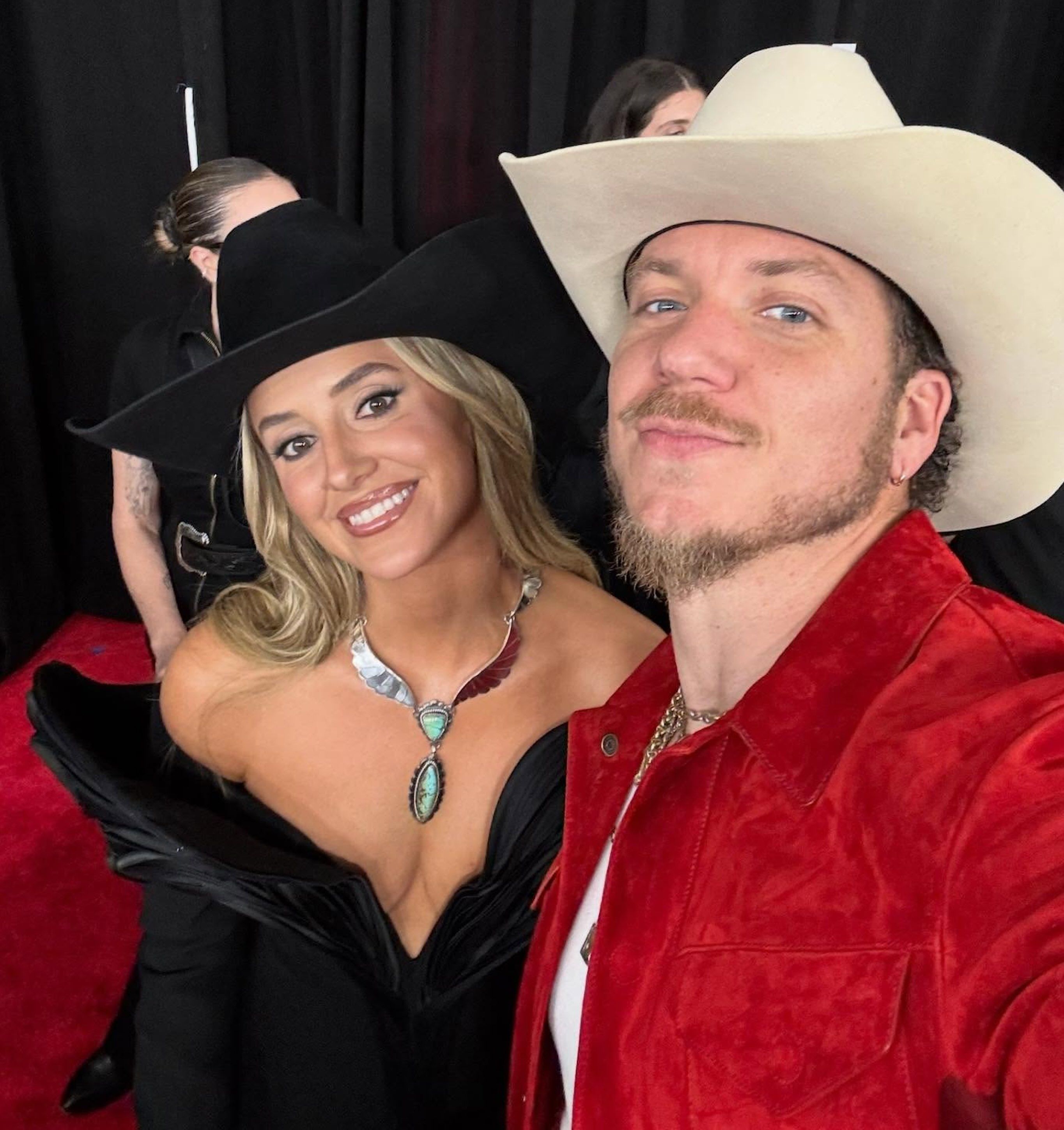 Brandon Lake and Lainey Wilson at an awards show