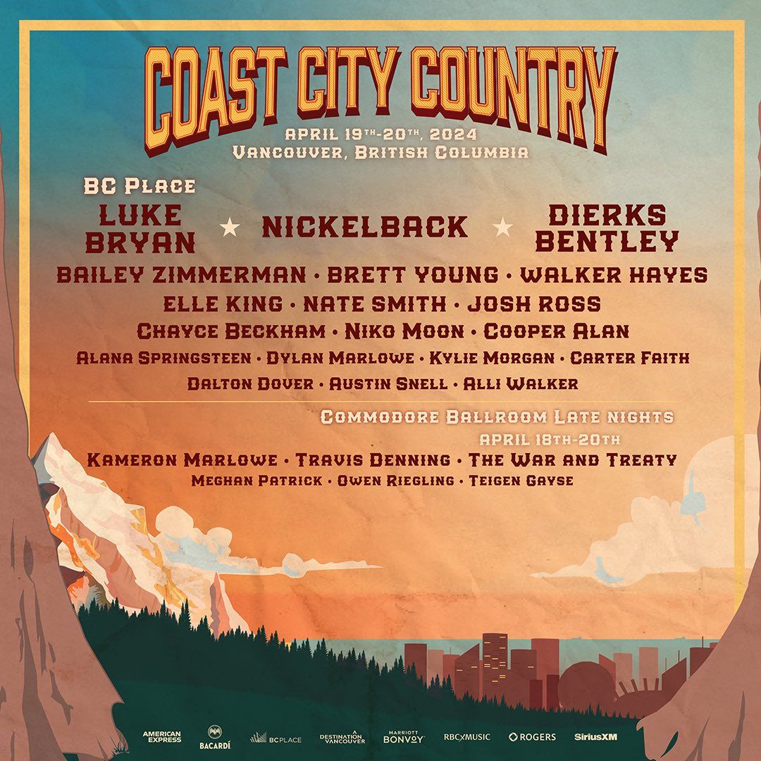 Coast City Country 2024 Line-Up