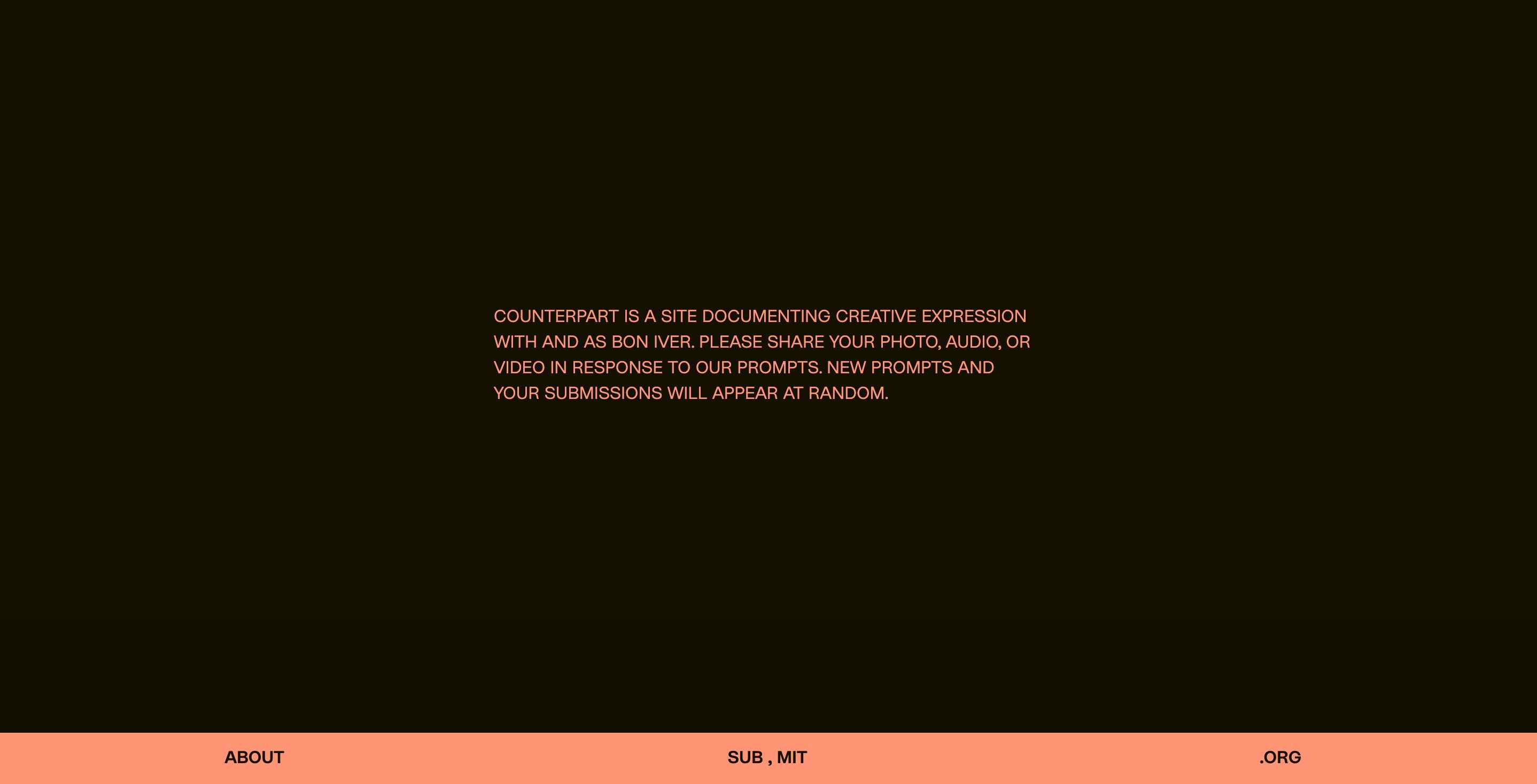 <p>Bon Iver Counterpart Screenshot</p>