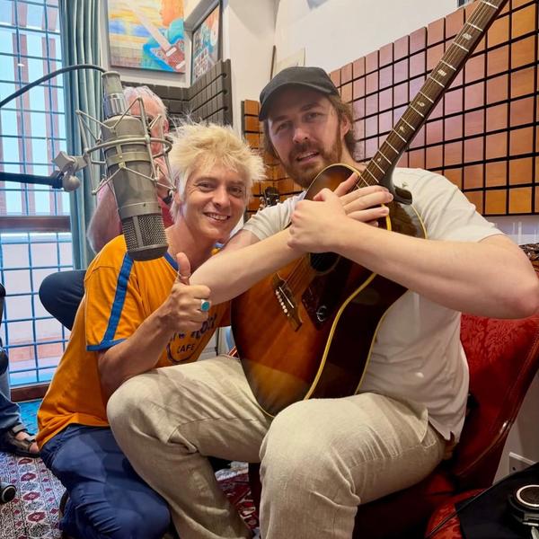 Hozier in the studio in Rome