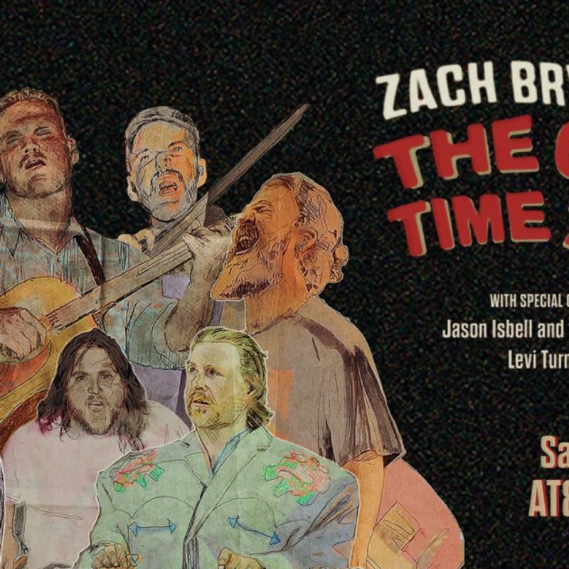 <p>Zach Bryan Quittin’ Time Tour Banner for Arlington, Texas</p>
