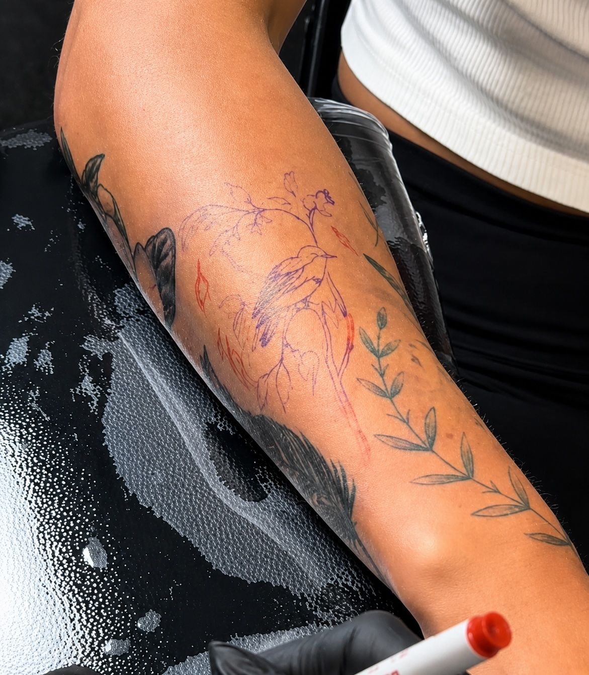 <p>Ella Langley Grandmother Bird Tattoo</p>