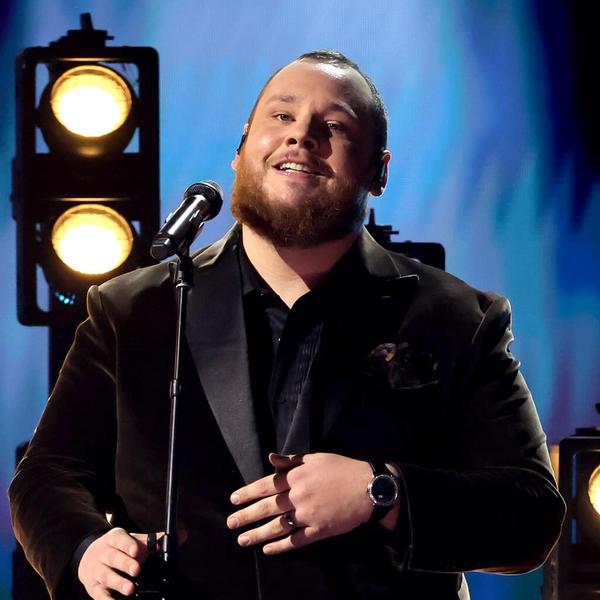 Luke Combs performing at the 2024 Grammys