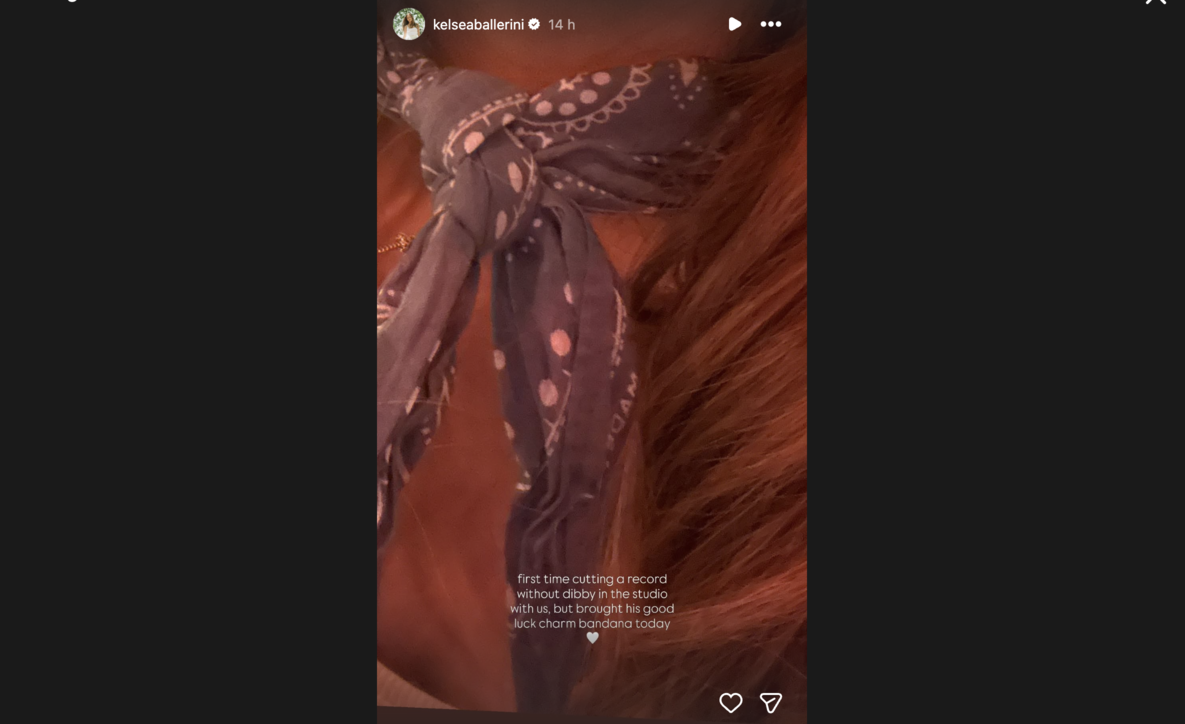 <p>Kelsea Ballerini shares Instagram story after cutting first record without Dibs.</p>