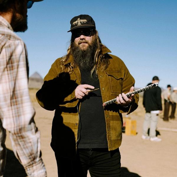 Chris Stapleton on the set of the ‘White Horse’ music video