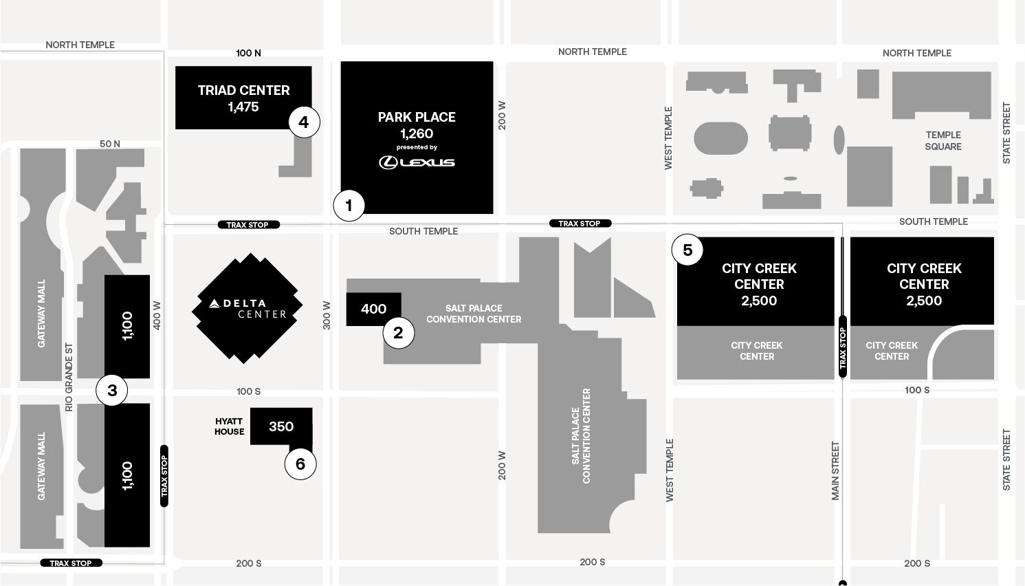 <p>Delta Center Parking Map</p>