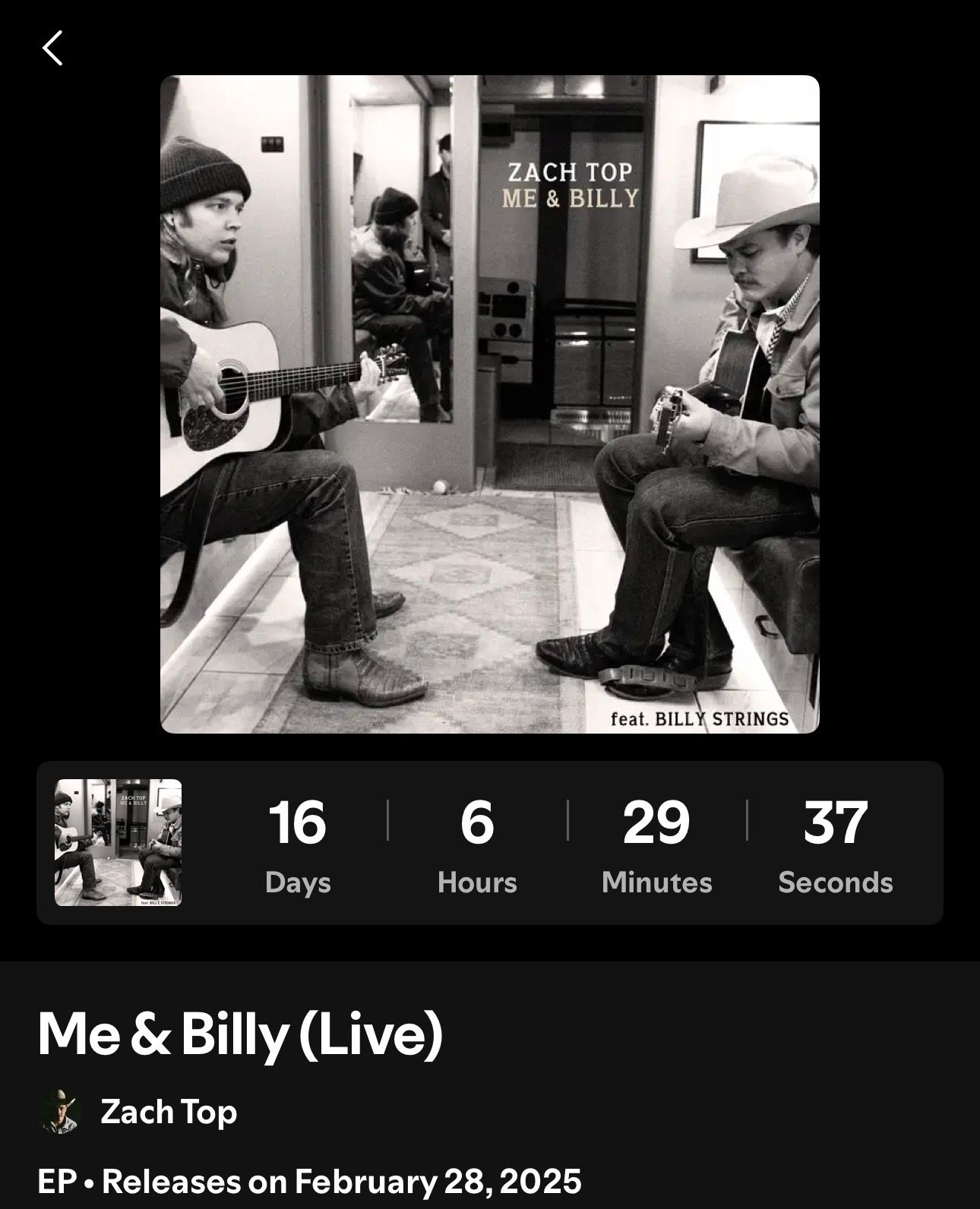 <p>Zach Top & Billy Strings EP Screenshot</p>