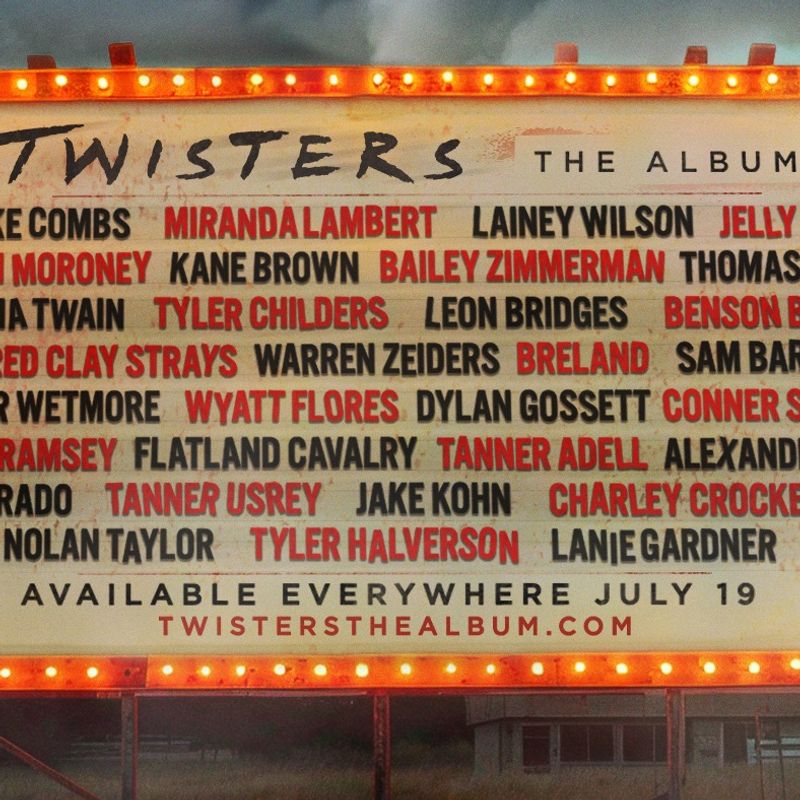 <p>Twisters Full Soundtrack Line-Up</p>