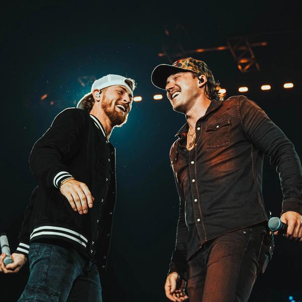 Bailey Zimmerman performing with Morgan Wallen