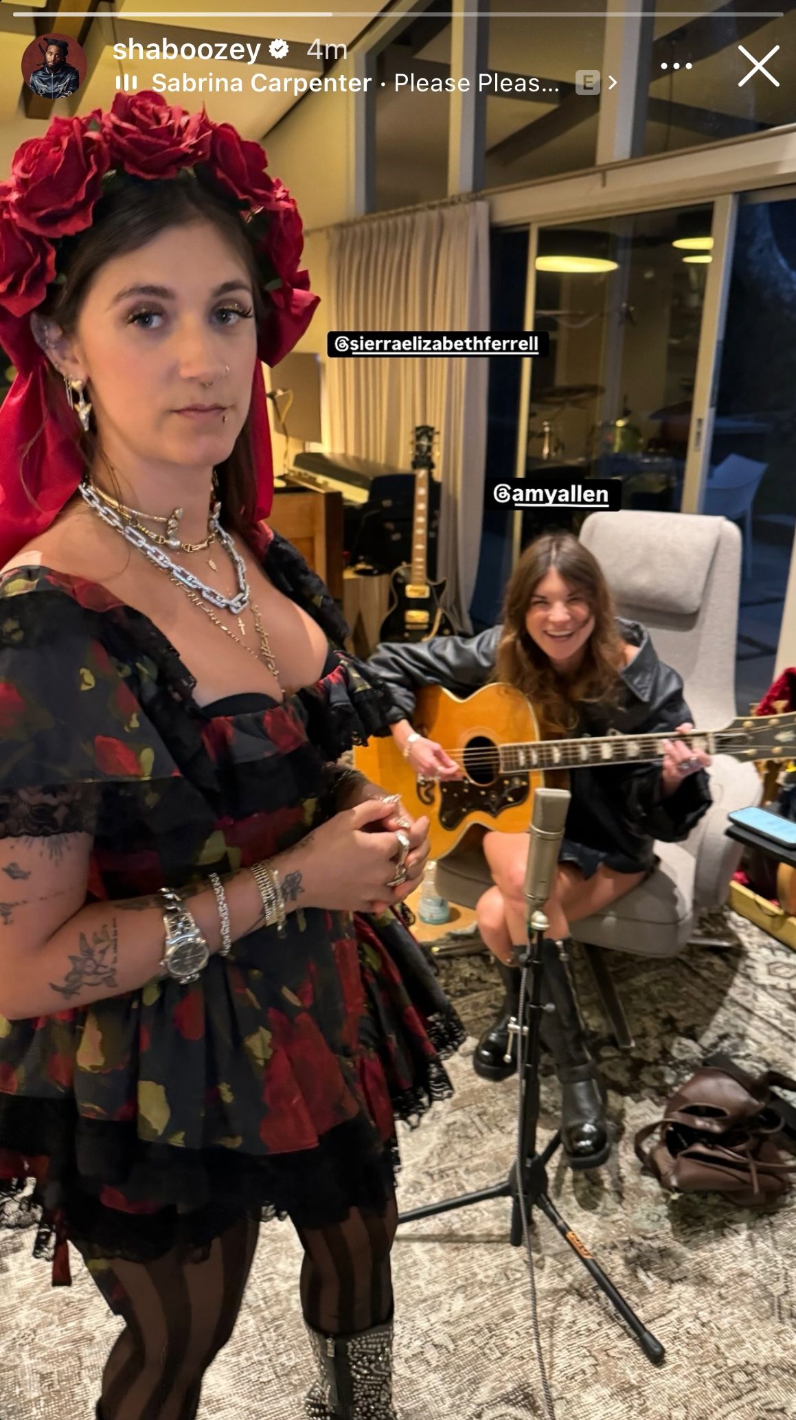 <p>Artist - Shaboozey & Sierra Ferrell recording together</p>