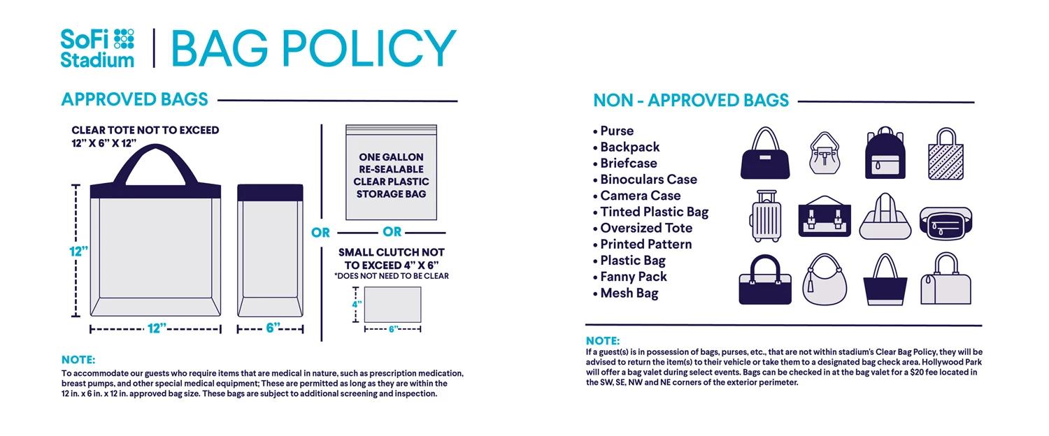 <p>SoFi Stadium Bag Policy</p>