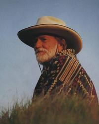 Willie Nelson in the grass