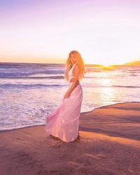 Megan Moroney on a beach
