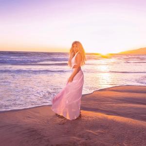 Megan Moroney on a beach